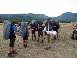 Setting out from the Zastrow Turnaround